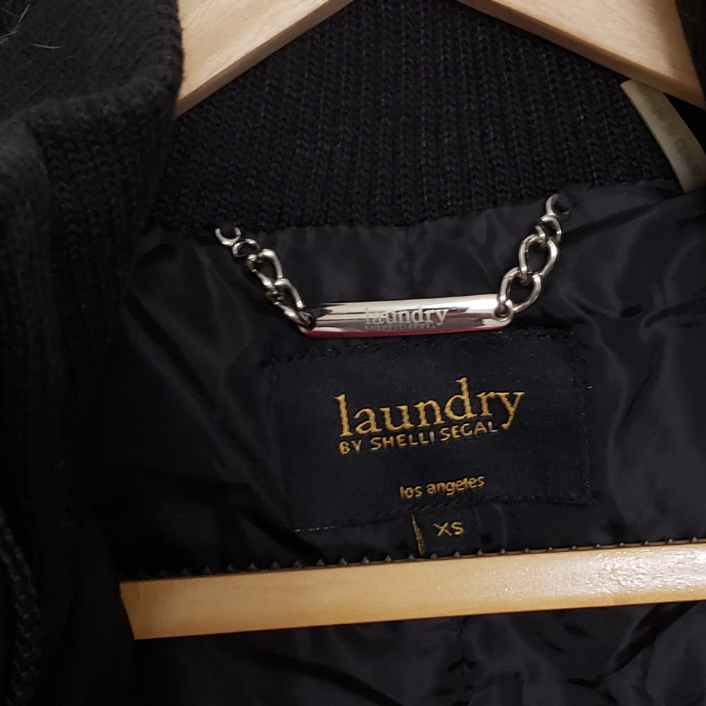 Laundry By Shelli Segal Down Puffer Extra Long Jacket/Coat Size XS Black - Picture 5 of 6